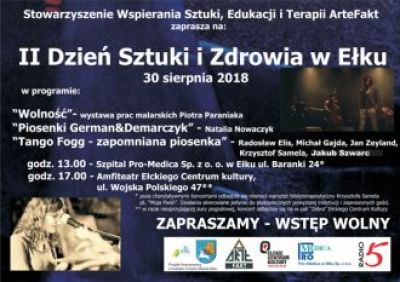 Plakat "II Dzień Sztuki i Zdrowia w Ełku"