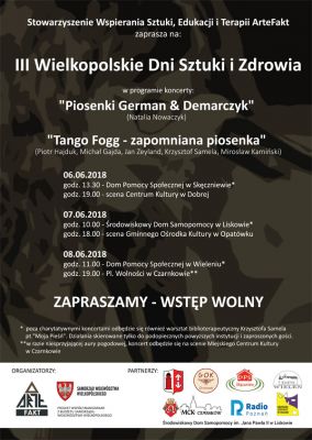 Plakat "III Wielkopolskie Dni Sztuki i Zdrowia"